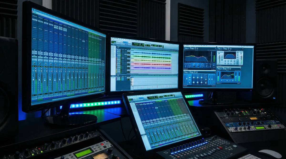 DAW 数字音频工作站中的 影视音效 配乐编辑界面